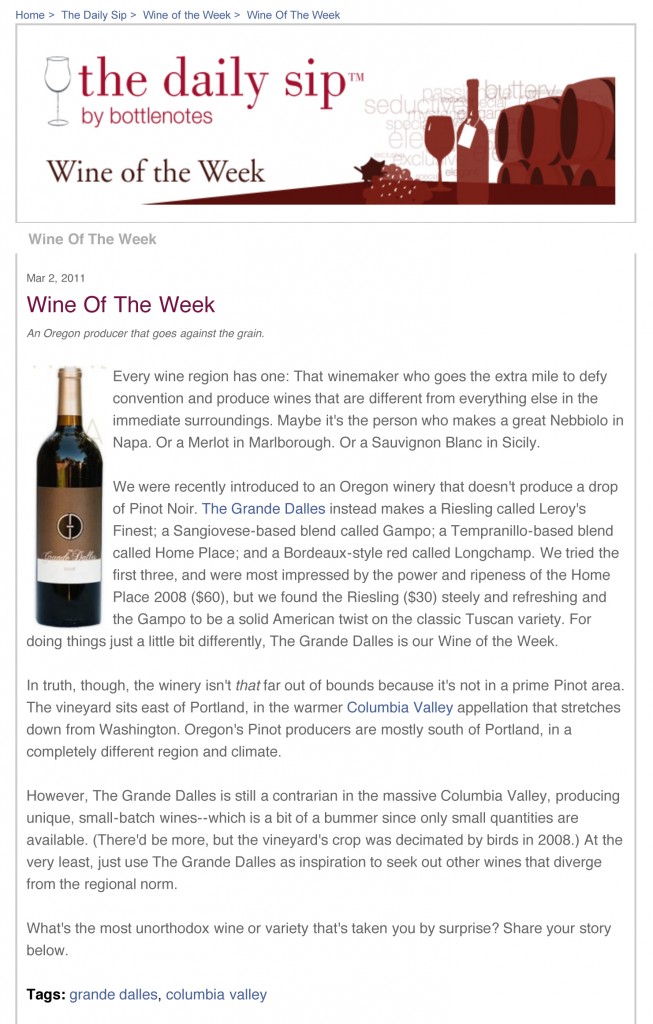 The Daily Sip - Wine Of The Week